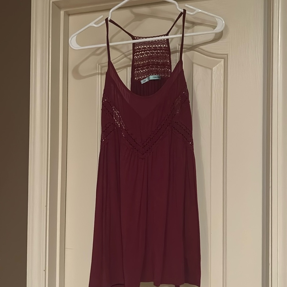 Burgundy tank top